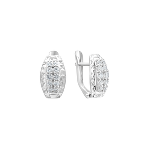 Bông tai Vàng trắng Ý 18K đính đá CZ PNJ XMXMW000452