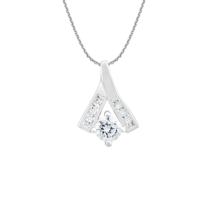 Mặt dây chuyền Vàng trắng 10K đính đá ECZ PNJ XMXMW000398