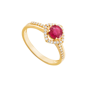 Nhẫn Vàng 18K đính đá Ruby PNJ RBXMY000555