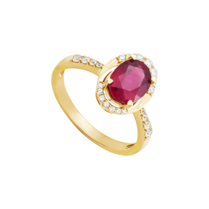 Nhẫn Vàng 18K đính đá Ruby PNJ RBXMY000559