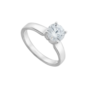 Nhẫn Vàng trắng 10K đính đá ECZ PNJ XM00W000076