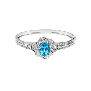 Vòng tay Vàng trắng 14K đính đá Topaz PNJ TPXMW000081