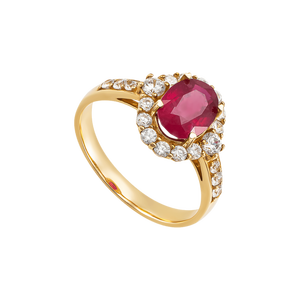 Nhẫn Vàng 18K đính đá Ruby PNJ RBXMY000565