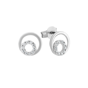 Bông tai bạc đính đá PNJSilver XM00K000138