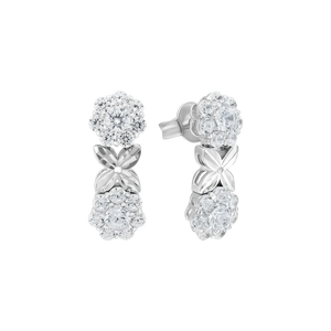 Bông tai Bạc đính đá PNJSilver XMXMW000077