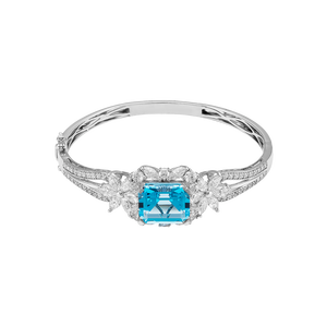 Vòng tay Vàng trắng 14K đính đá Topaz PNJ TPXMW000082