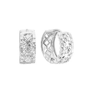 Bông tai Vàng trắng Ý 18K PNJ 0000W002600