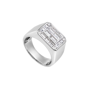 Nhẫn nam Kim cương Vàng Trắng 14K PNJ DDDDW012075