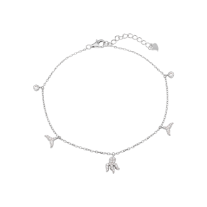 Lắc chân Bạc đính đá PNJSilver XMXMW060175