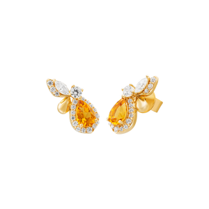 Bông tai Vàng 18K đính đá Citrine PNJ CTXMY000199