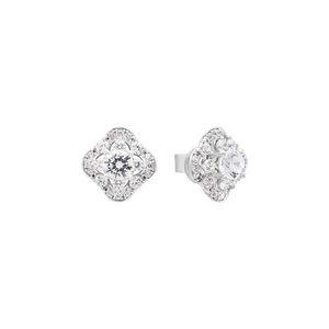 Bông tai Vàng trắng 14K đính đá ECZ PNJ XMXMW002755