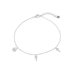 Lắc chân bạc đính đá PNJSilver XMXMW060177