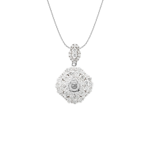 Vỏ mặt dây chuyền Kim cương Vàng trắng 18K PNJ 00DDW000265