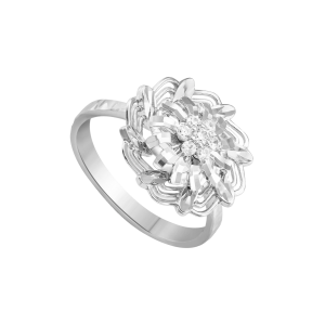 Nhẫn Vàng trắng Ý 18K đính đá ECZ PNJ XMXMW002399