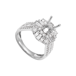 Vỏ nhẫn Kim cương Vàng trắng 18K PNJ 00DDW007145