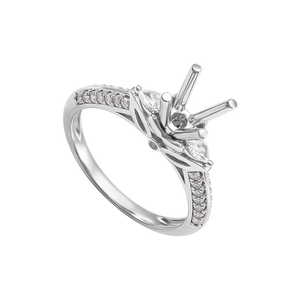 Vỏ nhẫn Kim cương Vàng trắng 18K PNJ 00DDW007223