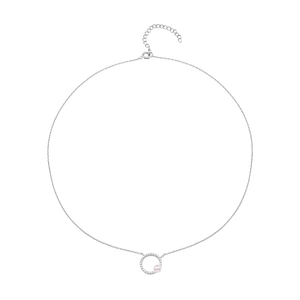 Dây cổ Bạc đính đá PNJSilver Friendzone Breaker hình tròn NHXMK000005