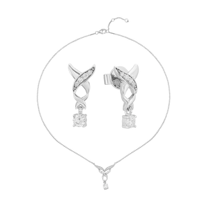 Bộ trang sức Kim cương Vàng trắng PNJ 03417-00546