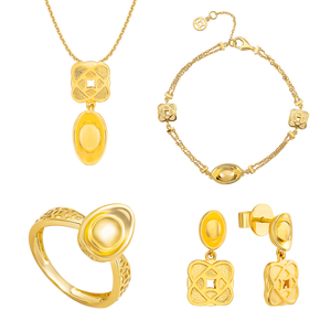 Bộ trang sức Vàng 18K PNJ Kim Bảo Như Ý 002747-001483