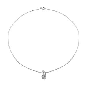 Dây cổ Vàng trắng Ý 18K đính đá ECZ PNJ XMXMW000467