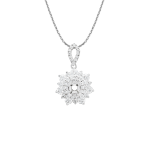 Vỏ mặt dây chuyền Kim cương Vàng trắng 18K PNJ 00DDW000381