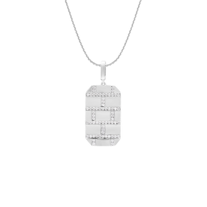 Mặt dây chuyền nam Kim cương Vàng trắng 14K PNJ DD00W000678