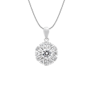 Mặt dây chuyền Vàng trắng 10K đính đá ECZ PNJ XMXMW001396