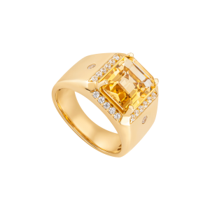 Nhẫn nam Vàng 18K đính đá Citrine PNJ CTXMY000226