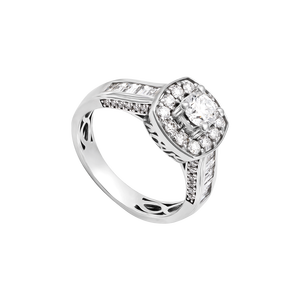 Nhẫn Kim cương Vàng trắng 14K PNJ DDDDW009972