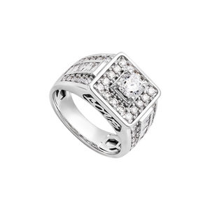 Nhẫn cưới nam Kim cương Vàng trắng 14K PNJ DDDDW009973