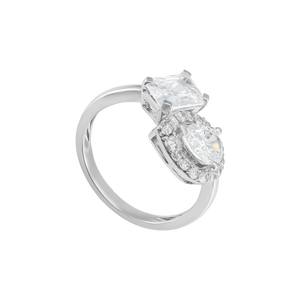 Nhẫn Vàng trắng 10K đính đá ECZ PNJ XMXMW005160