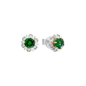 Bông tai Vàng 18K đính đá Tsavorite PNJ SVDDC000007