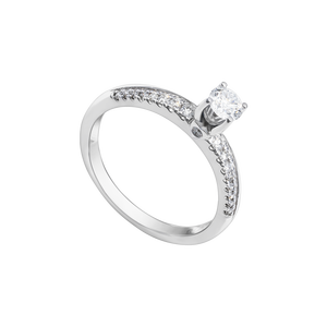 Nhẫn Kim cương Vàng trắng 14K PNJ DDDDW060608