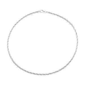 Kiềng bạc Ý PNJSilver kiểu đai xoắn tròn 0000W060015