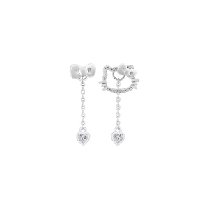 Bông tai Bạc đính đá PNJ ❤️ HELLO KITTY XMXMW000086