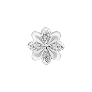 Hạt charm Bạc DIY đính đá PNJSilver hình cánh hoa 00XMW060021