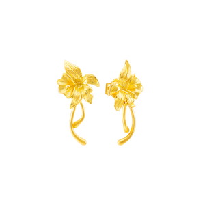 Bông tai cưới Vàng 24K PNJ Lan Mùa Hạ 0000Y000071