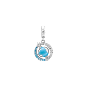 Hạt Charm Bạc đính đá PNJSilver hình trái đất XMZTW060006