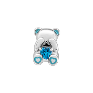 Hạt Charm Bạc đính đá PNJSilver hình gấu xanh ZT00W060003