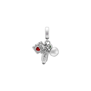 Hạt Charm Bạc đính đá PNJSilver hình tập và viết ZTXMW060003