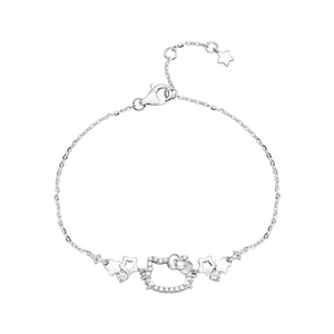 Lắc tay Bạc đính đá PNJ ❤️ HELLO KITTY XMXMW000042