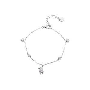 Lắc tay Bạc đính đá PNJSilver hình con gấu ZTZTW060001