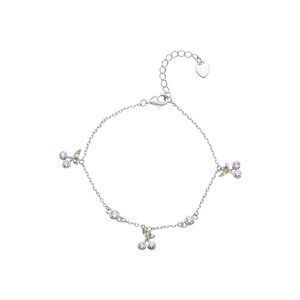 Lắc tay Bạc đính đá PNJSilver hình cherry ZTZTW060002