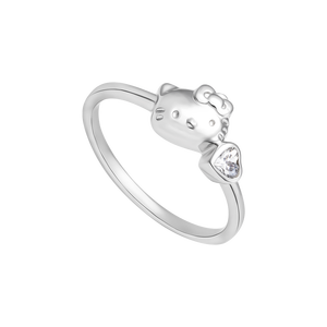 Nhẫn Bạc đính đá PNJ ❤️ HELLO KITTY XM00W000080