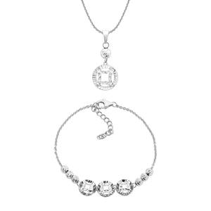 Bộ trang sức Vàng trắng Ý 18K PNJ 00132-00131