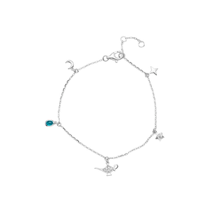 Lắc tay Vàng trắng 14K đính đá Synthetic Disney|PNJ ZTXMW000050