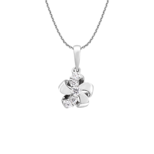 Mặt dây chuyền Kim cương Vàng trắng 14K PNJ DDDDW060401