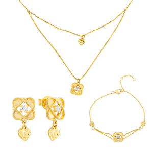 Bộ trang sức Vàng 10K đính đá ECZ Kim Duyên PNJ 03151-00259