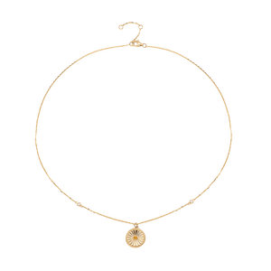 Dây cổ Vàng 18K đính đá Sapphire PNJ SPXMY000013