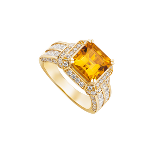 Nhẫn Vàng 18K đính đá Citrine PNJ CTXMY000609